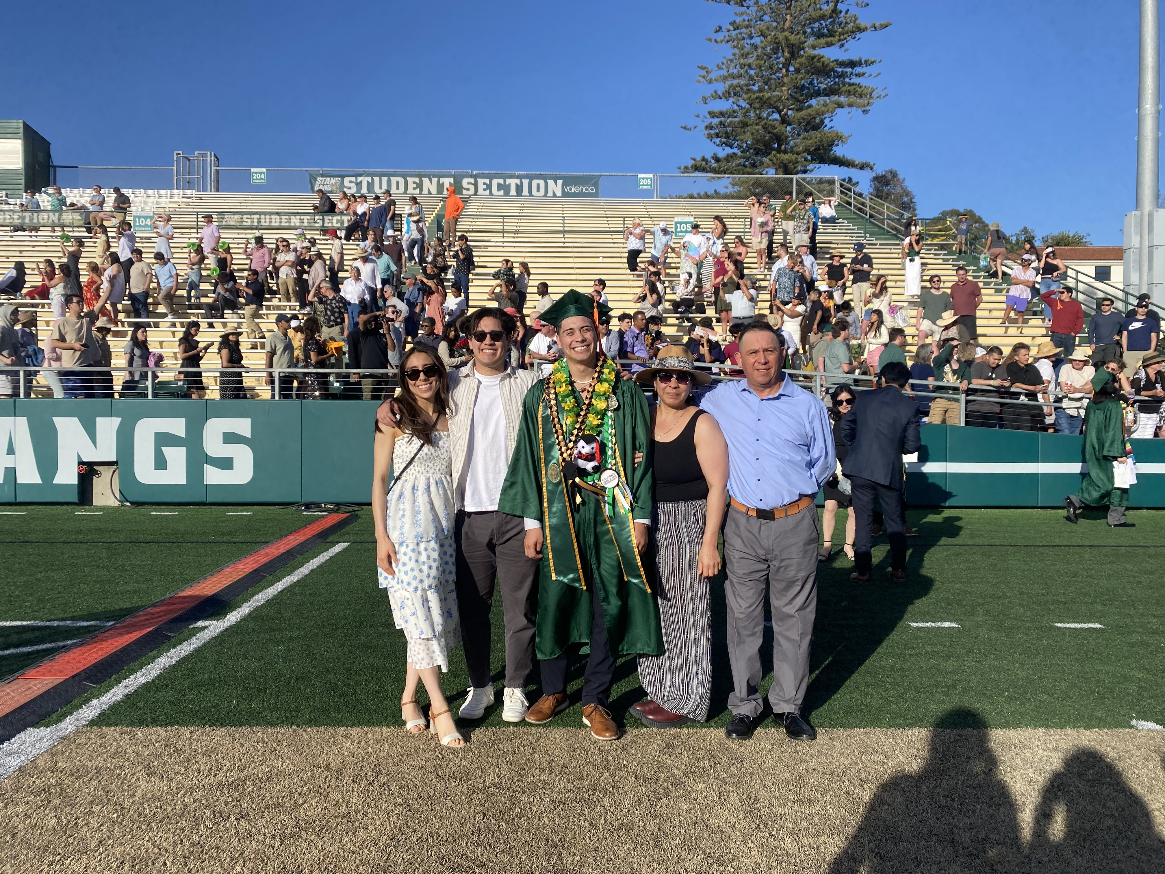 Family at graduation